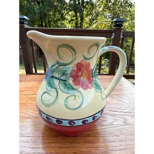 An Original Hand Painted by Gail Pitman Water Pitcher